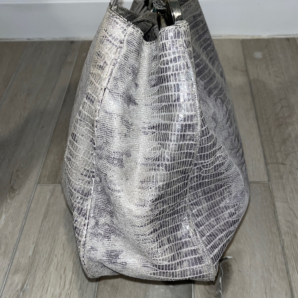 MICHAEL Michael Kors Fulton East West Snakeskin Embossed Leather Tote Bag - Picture 7 of 16